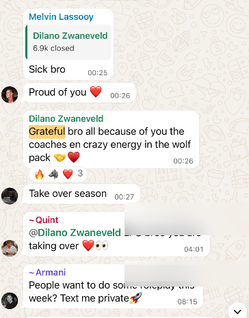 Wolf Pack member result 19