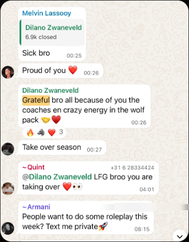 Wolf Pack member result 15